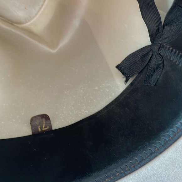 Vintage MEN'S COWBOY GREY FELT HAT, 7 1/4 - Picture 8 of 12